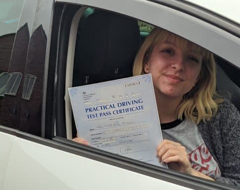 Leigh-Anne passed her driving test after taking Automatiic Driving Lessons In Worcester