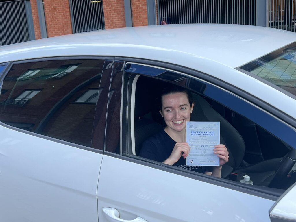 Katie passed her driving test after taking automatic driving lessons in Worcester.