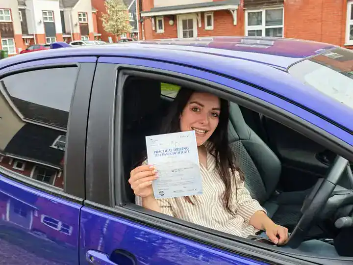 sophie – PassLee pupil Sophie, PassLee pupil, celebrating passing her driving test